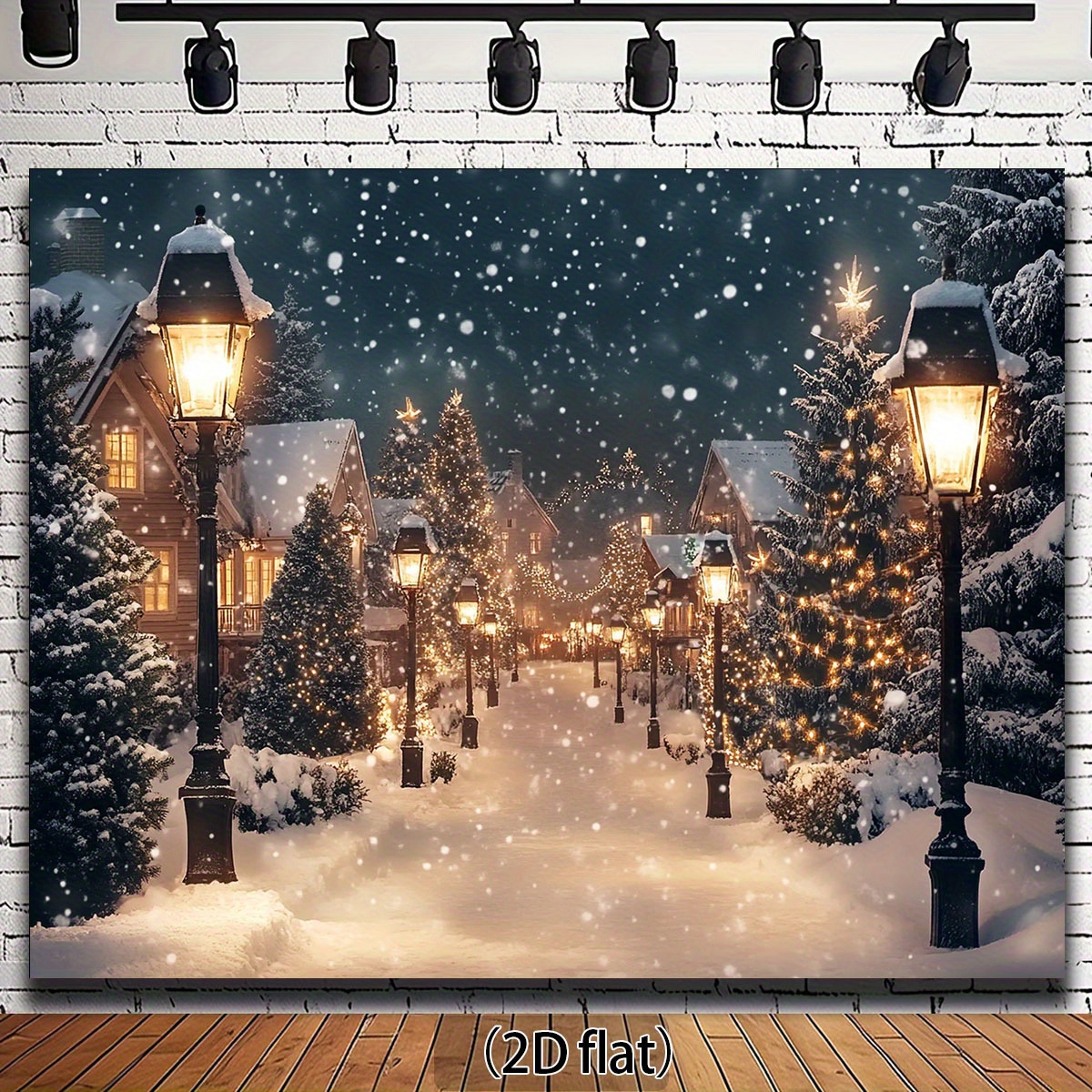 Wedding Power Supply - 1 piece, winter village background cloth