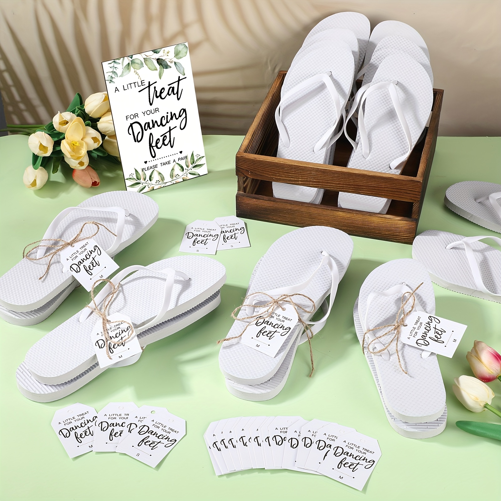 Wedding Support - 25pcs Bulk Wedding Flip Flops for