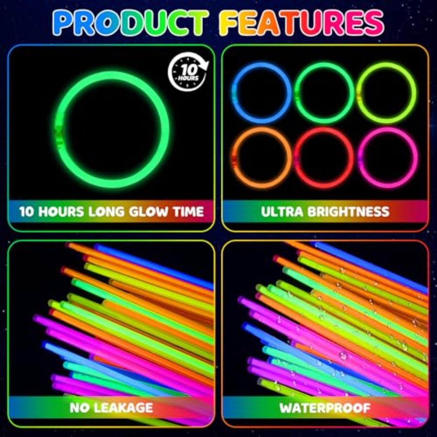 Mega-L Glow Sticks Party Suppl - Wedding Supply Co avis et prix