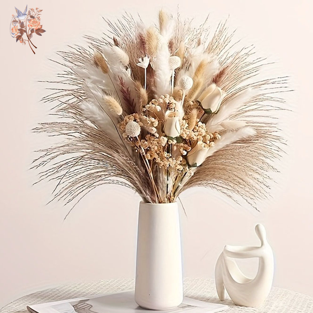 80Pcs Artificial Dried Flowers - Flower Girl Basket avis et prix