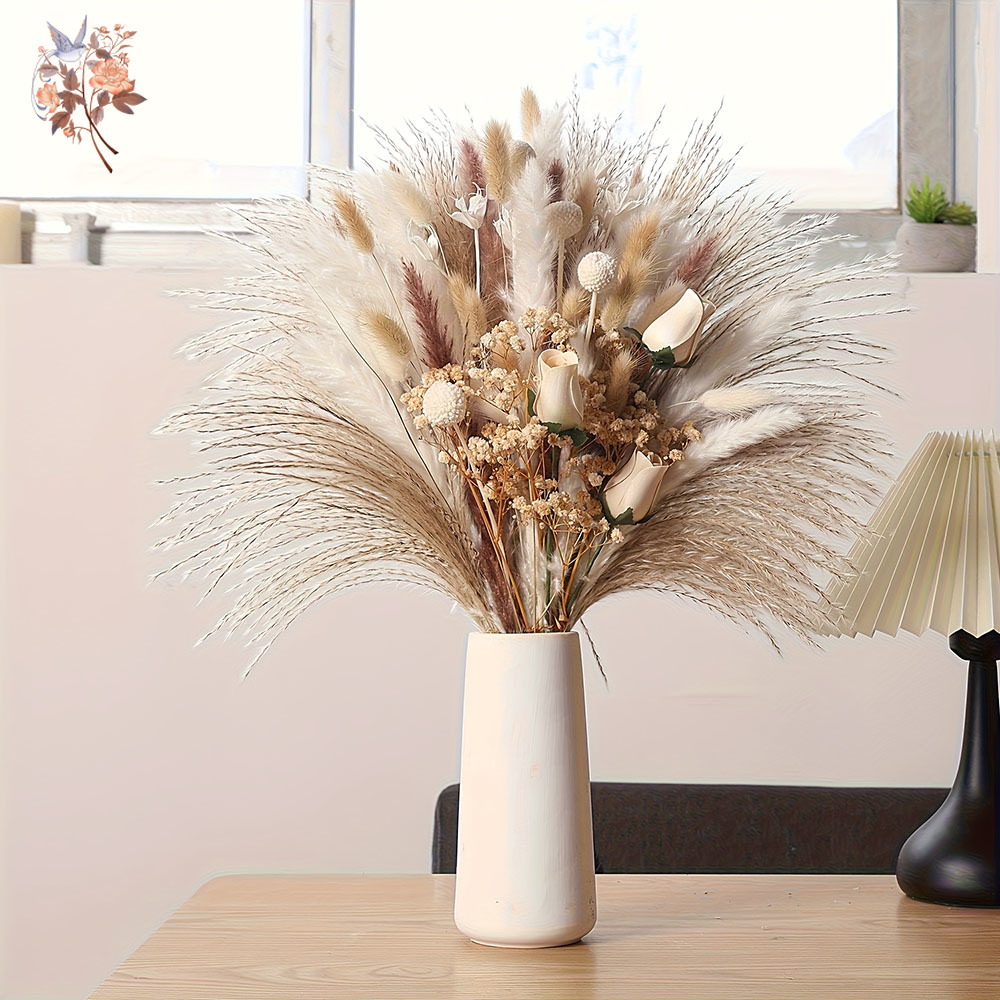 80Pcs Artificial Dried Flowers - Flower Girl Basket avis et prix