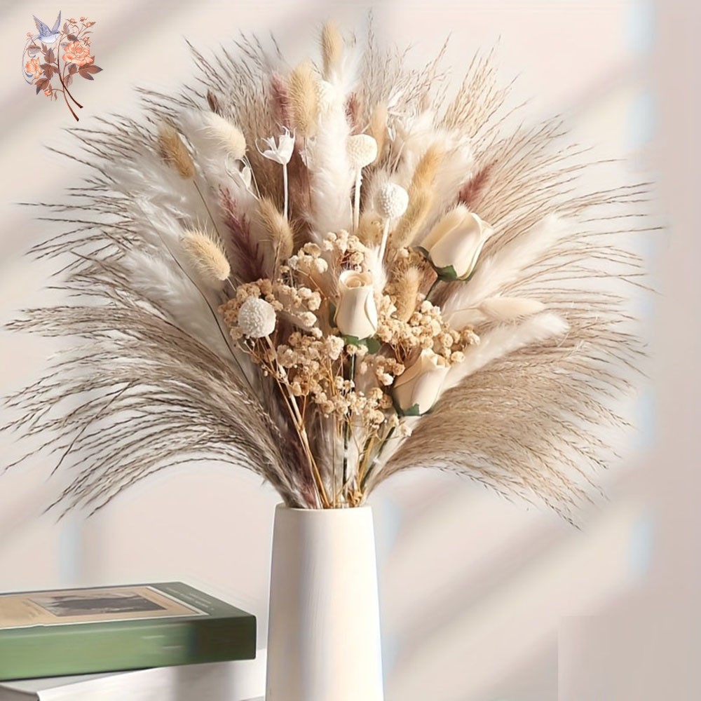 80Pcs Artificial Dried Flowers - Flower Girl Basket avis et prix