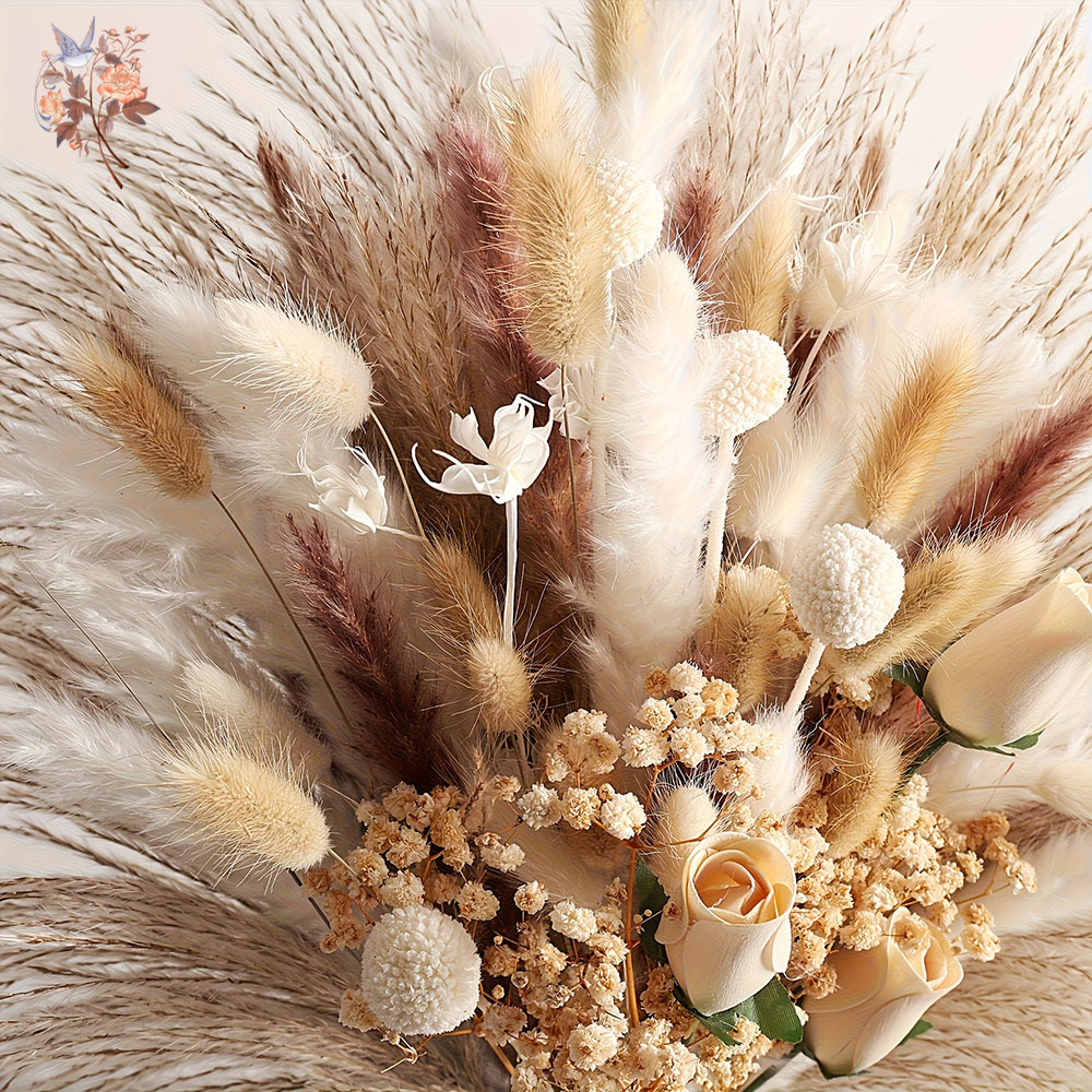 80Pcs Artificial Dried Flowers - Flower Girl Basket avis et prix