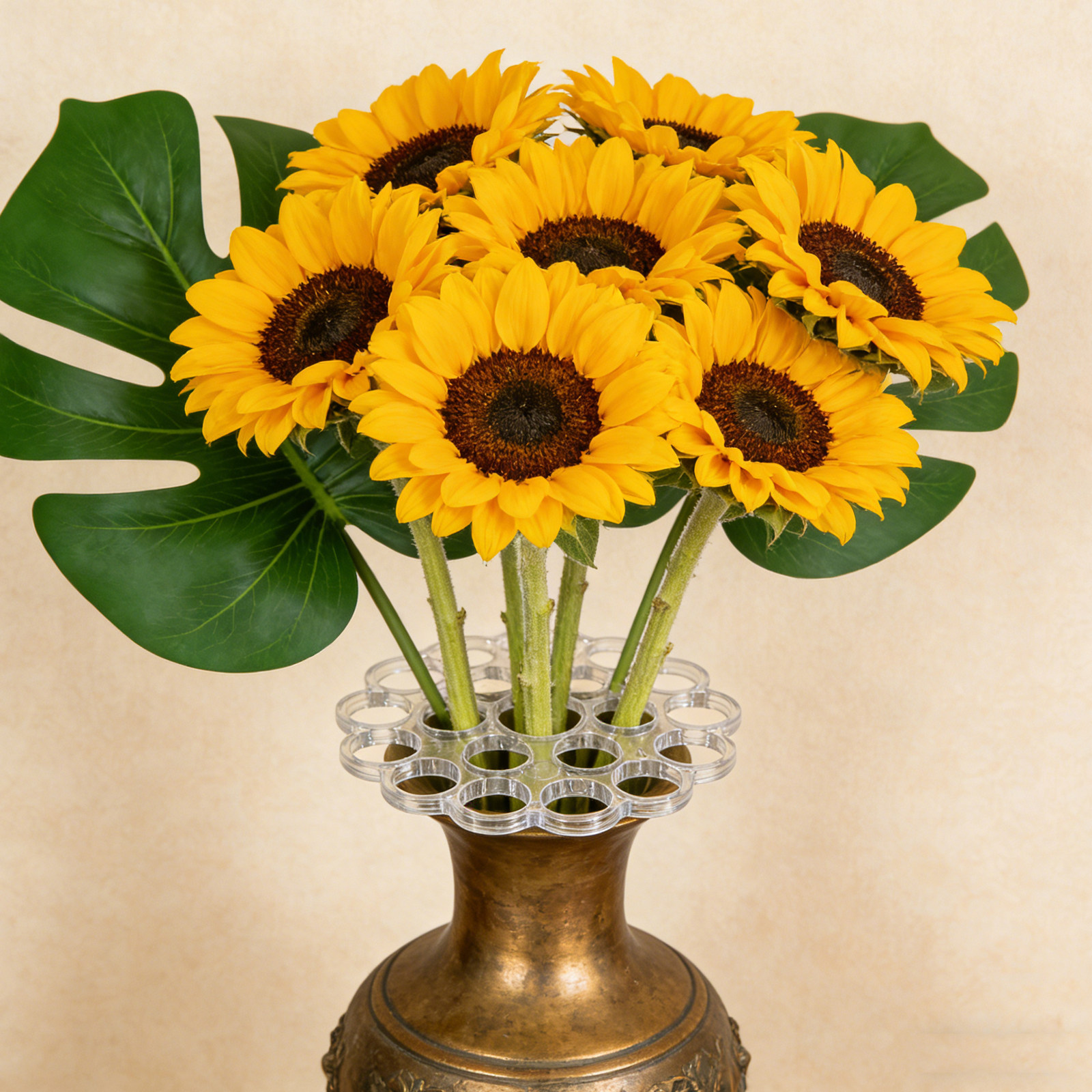 2Pcs Clear Floral Grid Flower  - Wedding Support avis et prix