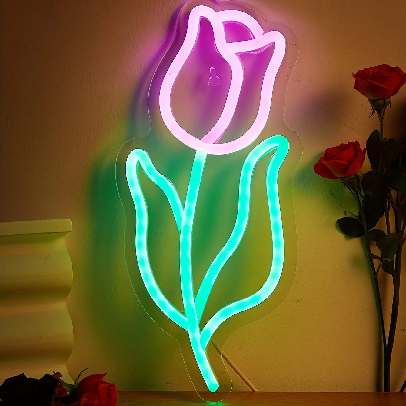 LED Rose Shaped Neon Sign 5V U - Wedding Power Supply avis et prix