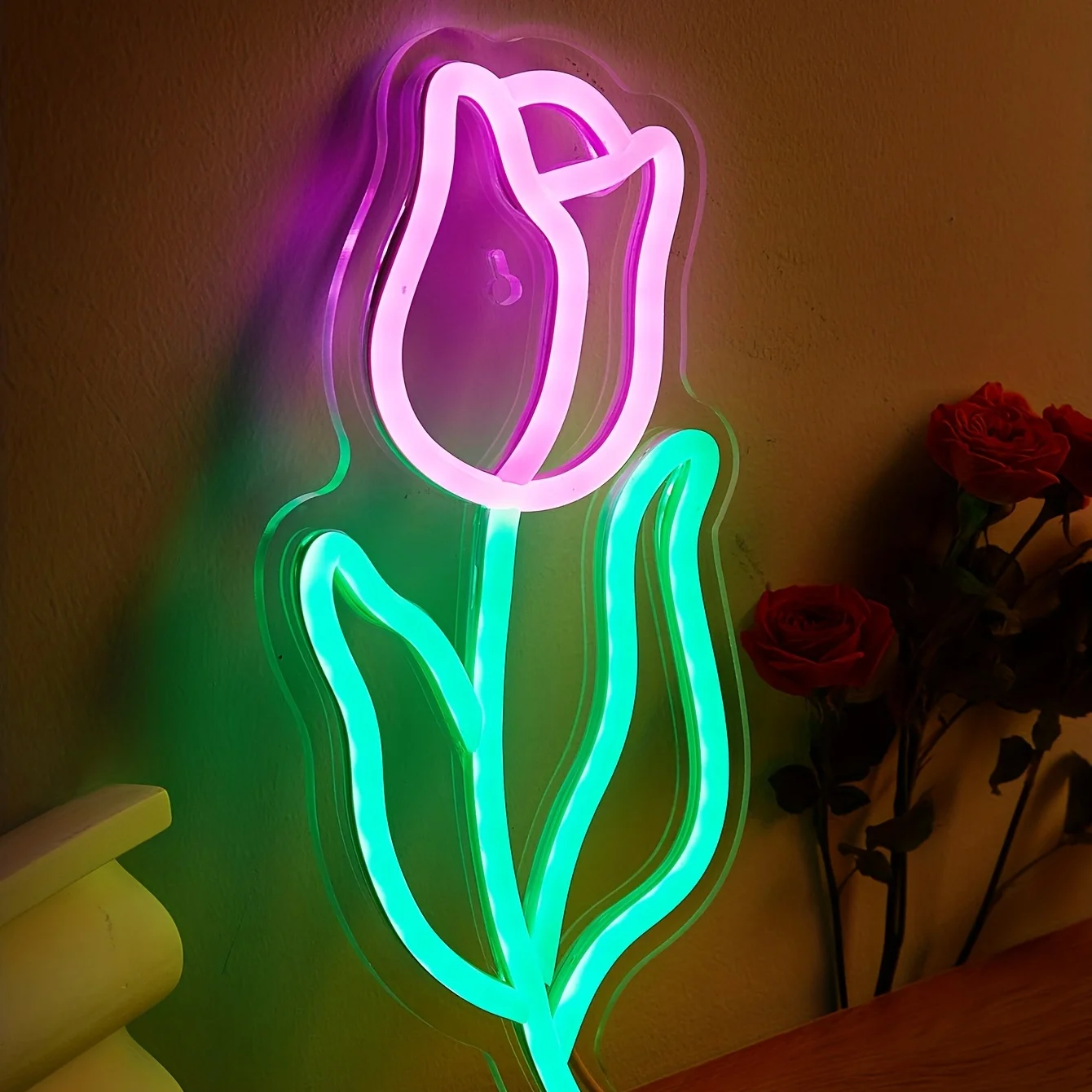 LED Rose Shaped Neon Sign 5V U - Wedding Power Supply avis et prix