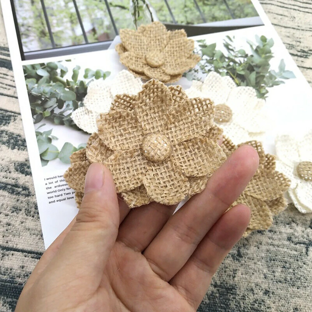 10pcs Handmade Natural Jute Bu - Wedding Supply Rentals avis et prix