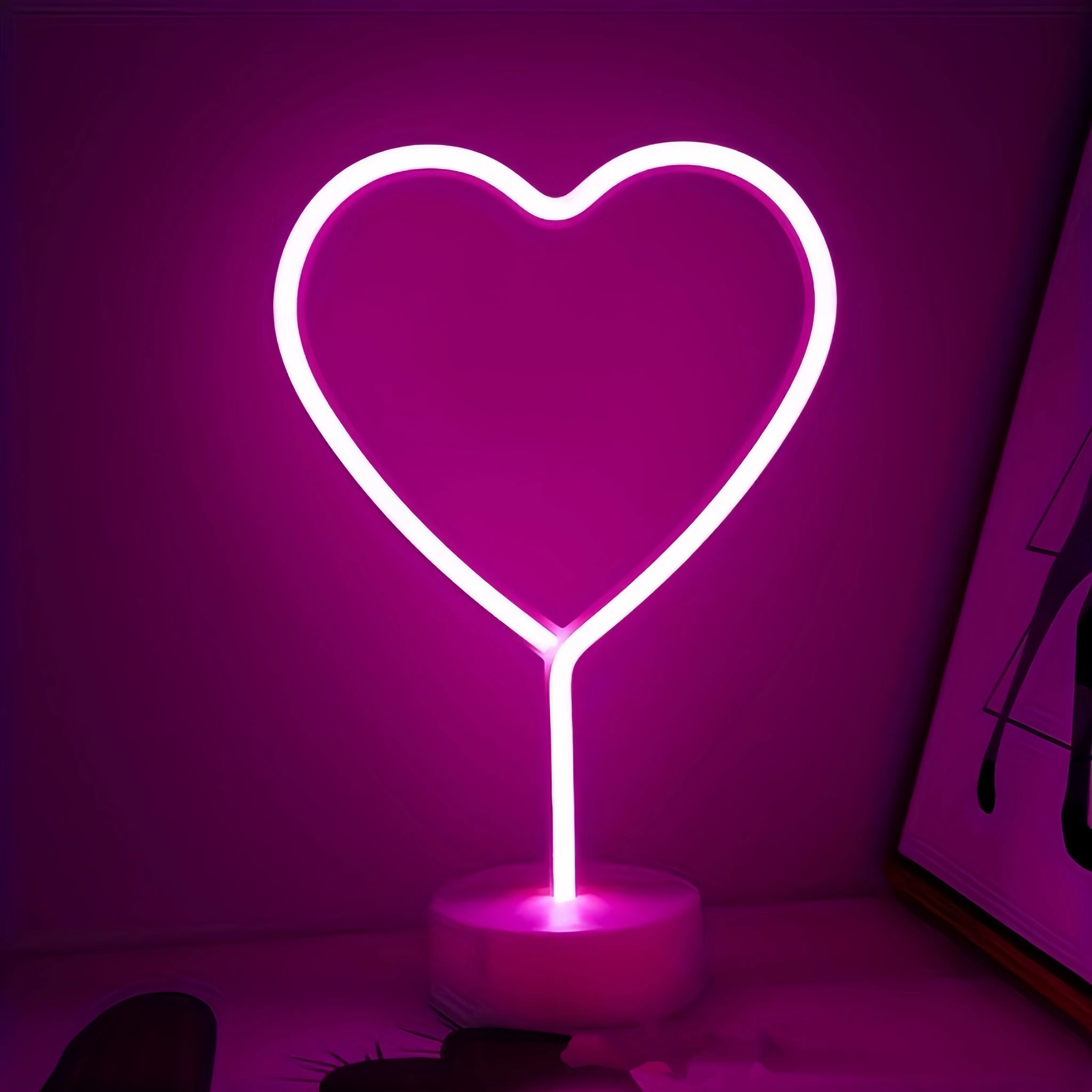 Heart shaped neon light, batte - Wedding Power Supply avis et prix