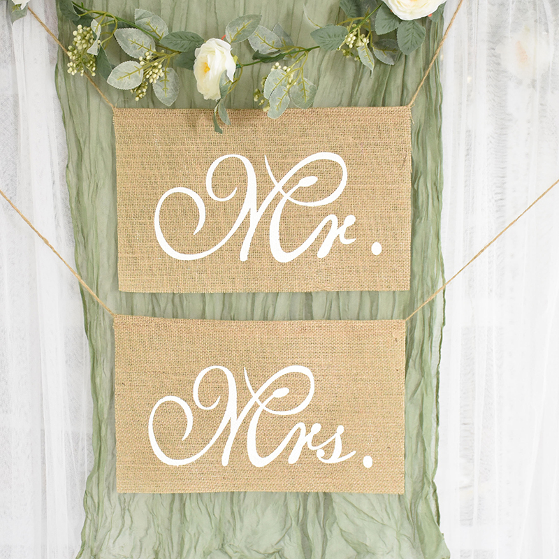 Wedding Mr Mrs Chair Banner Bu - Wedding Supply Rentals avis et prix