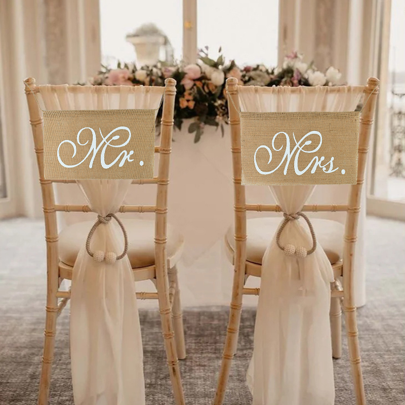 Wedding Mr Mrs Chair Banner Bu - Wedding Supply Rentals avis et prix