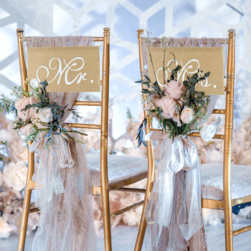 Wedding Mr Mrs Chair Banner Bu - Wedding Supply Rentals avis et prix