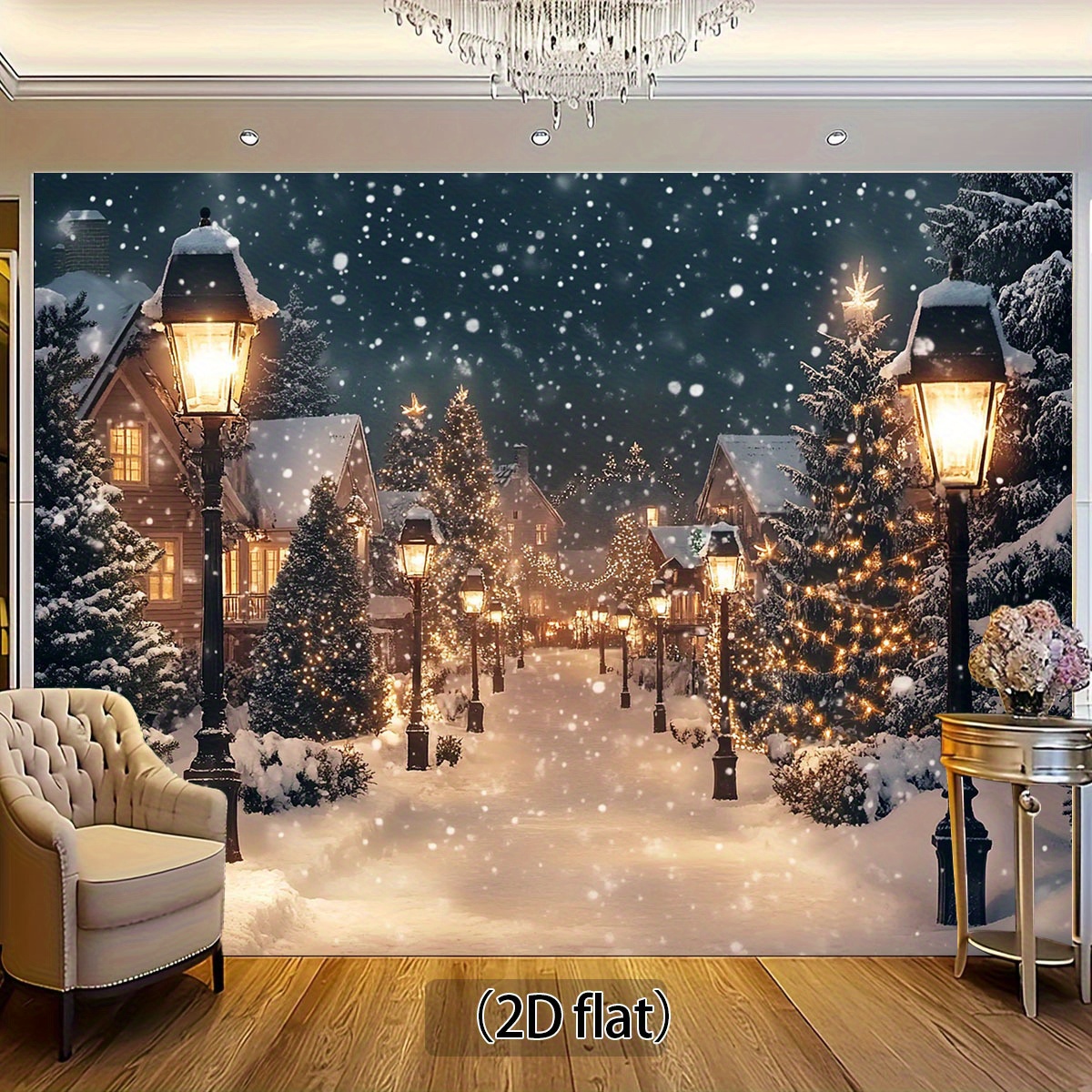 1 piece, winter village backgr - Wedding Power Supply avis et prix
