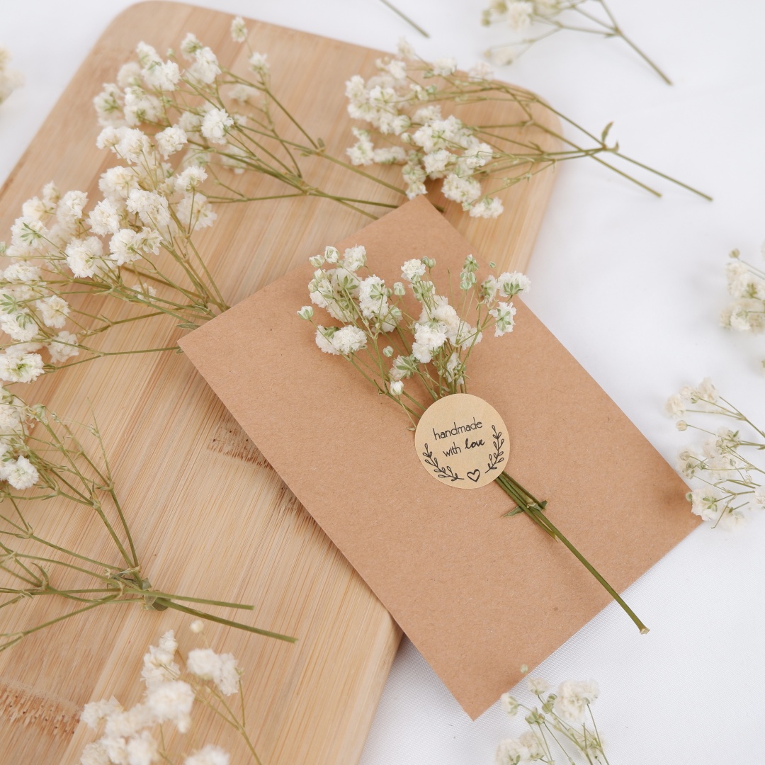 Dried Flowers White Mini Dried - Flower Girl Basket avis et prix