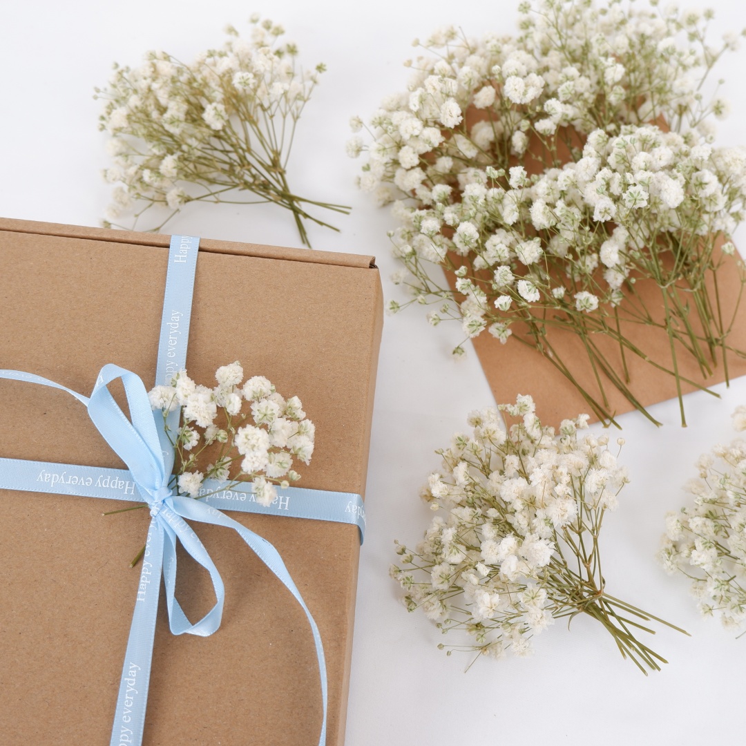 Dried Flowers White Mini Dried - Flower Girl Basket avis et prix