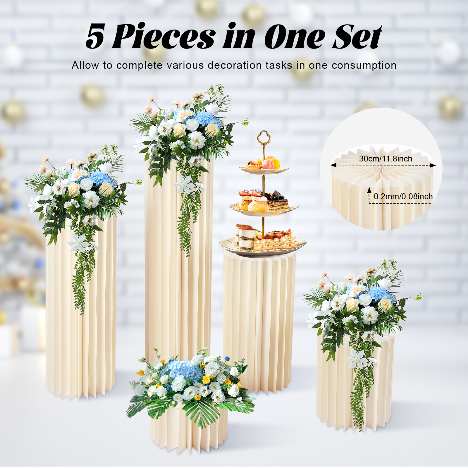 5PCS Party Wedding Flower Stan - Flower Girl Basket avis et prix