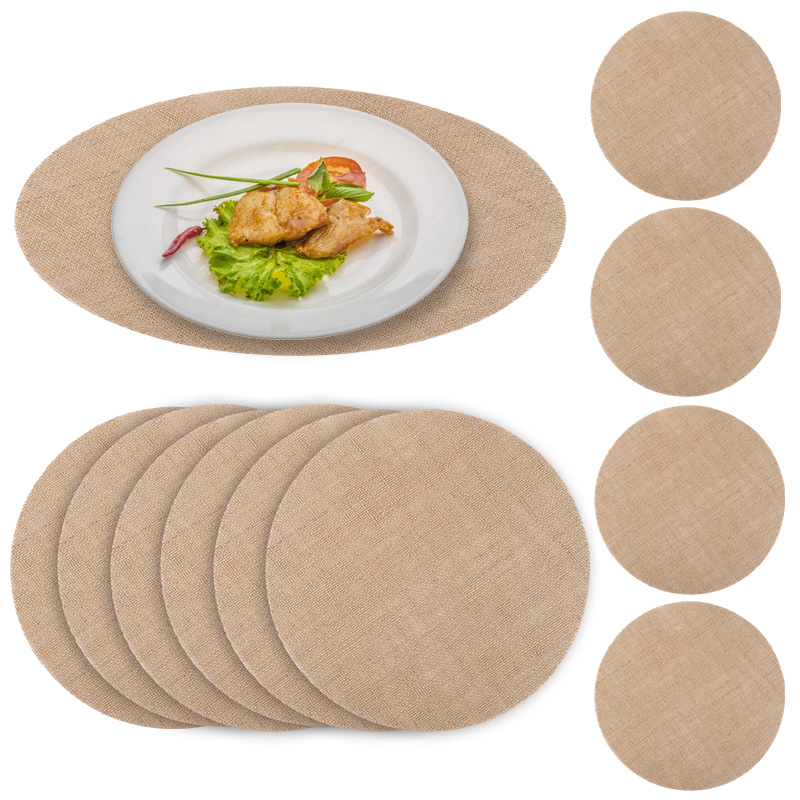 10/20Pcs Round Burlap Placemat - Wedding Supply Rentals avis et prix
