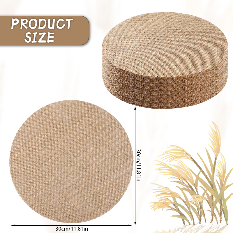 10/20Pcs Round Burlap Placemat - Wedding Supply Rentals avis et prix