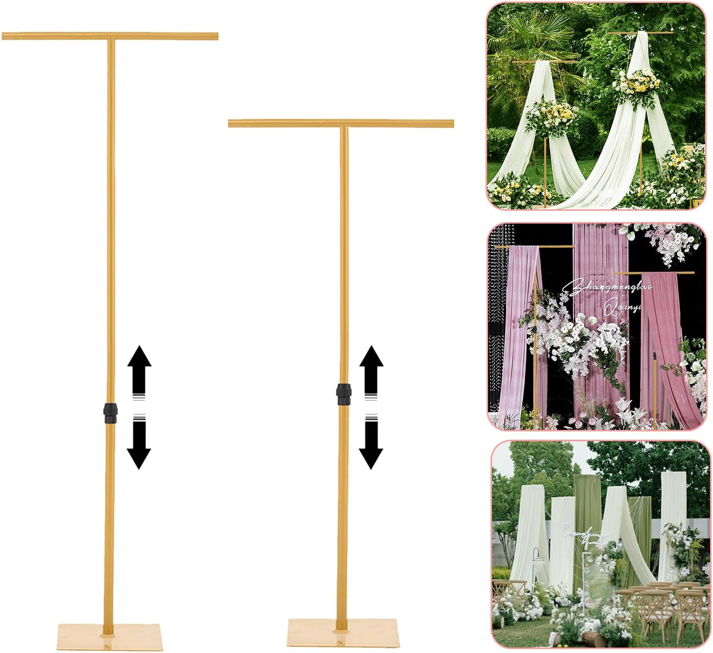 4pcs Gold 8FT Backdrop Stand A - Wedding Support avis et prix