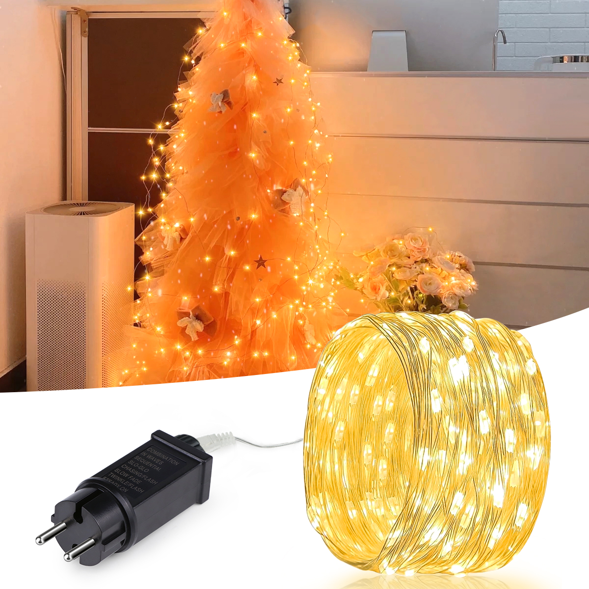 10M-100M LED String Fairy Ligh - Wedding Power Supply avis et prix