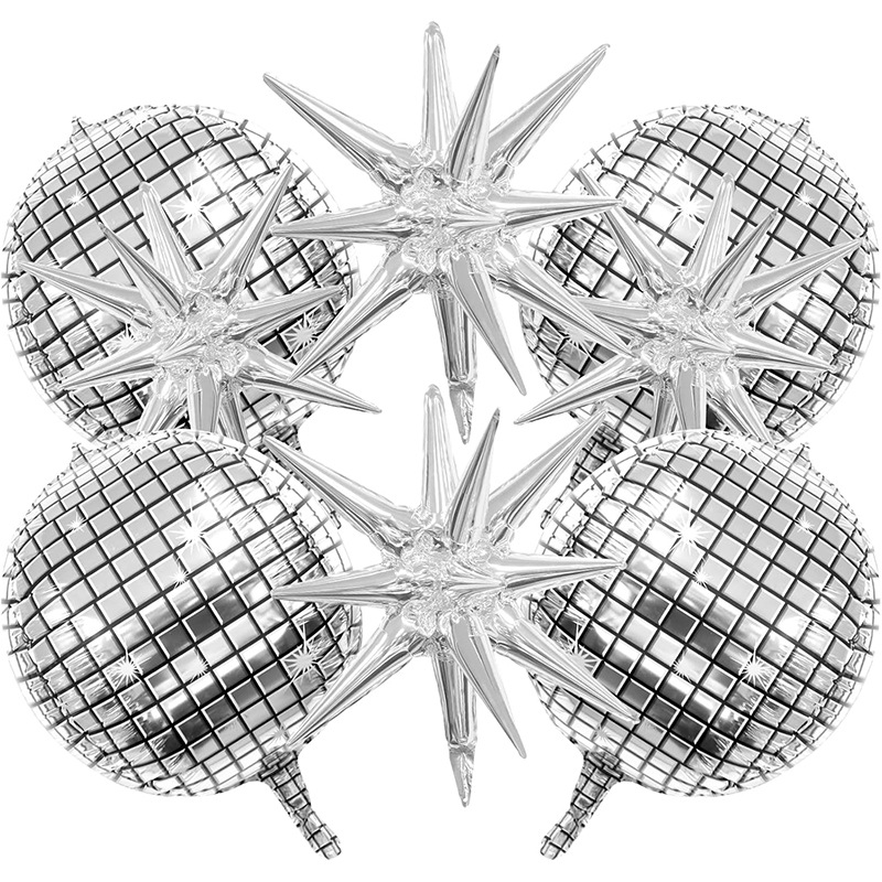 8pcs Silver Disco Explosion St - Supply Wedding Venue avis et prix