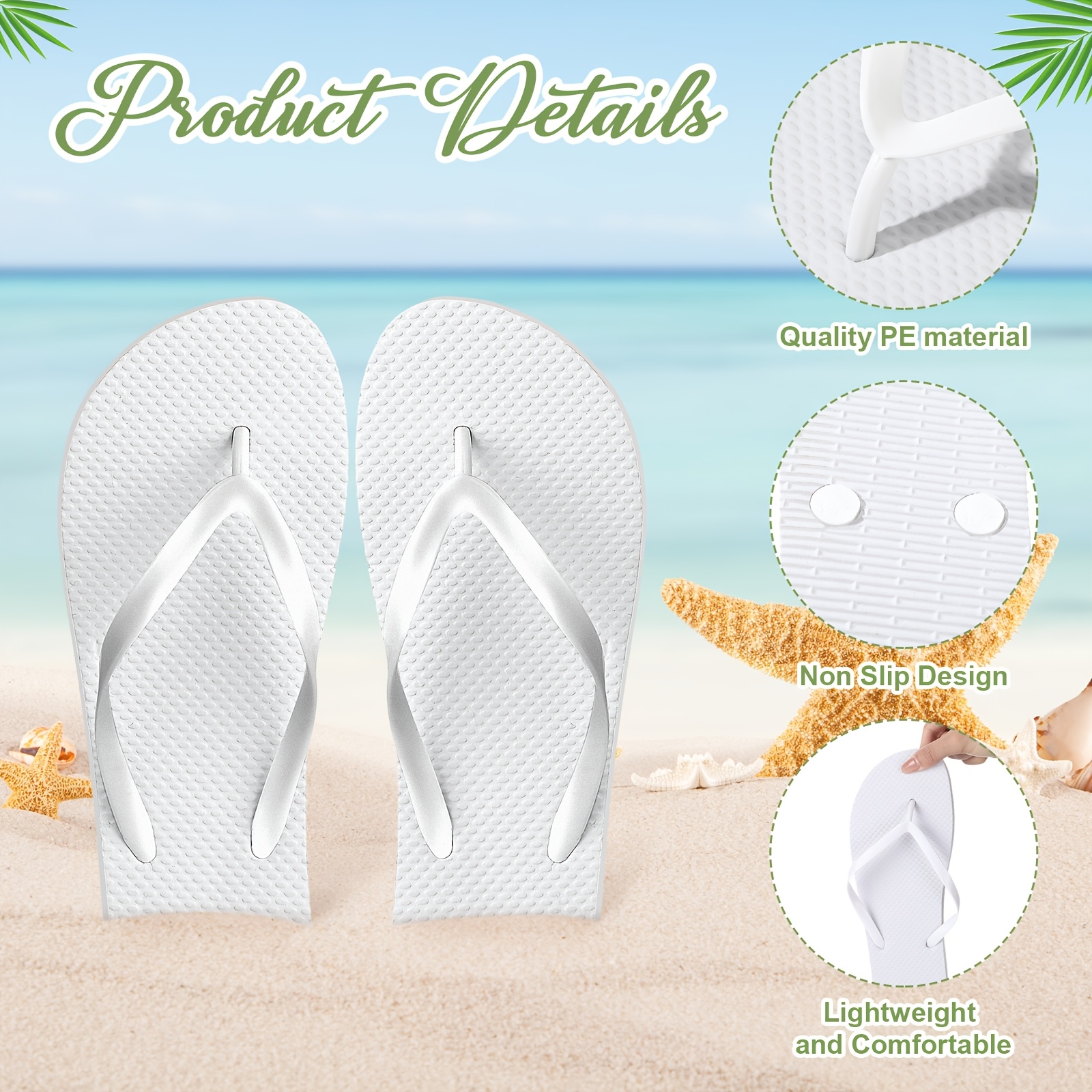 25pcs Bulk Wedding Flip Flops  - Wedding Support avis et prix