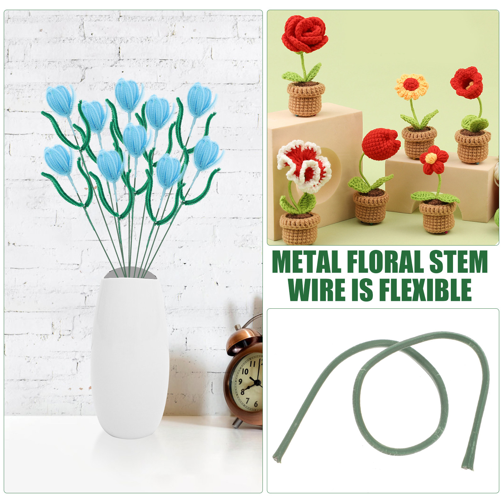 100Pcs Artificial Flower Stems - Wedding Support avis et prix