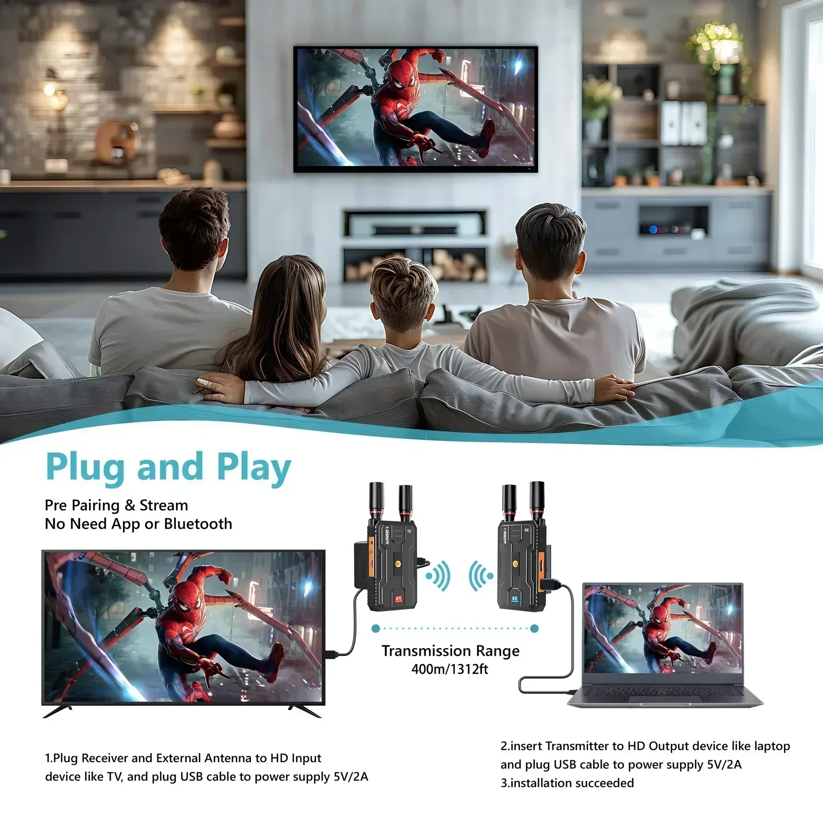 400m 5G 4K Wireless Video Tran - Wedding Support avis et prix