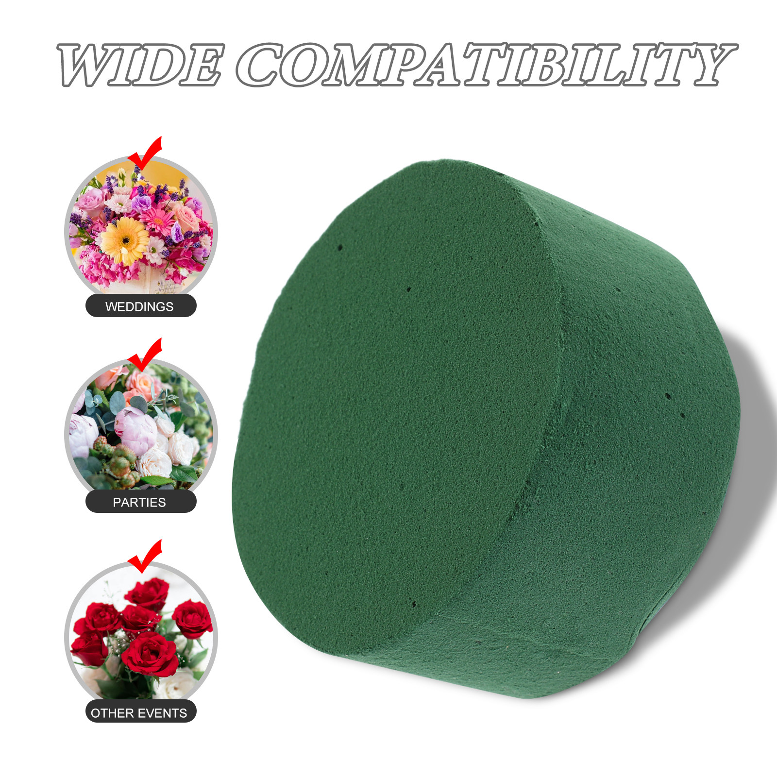 10Pcs Green Floral Foam Round  - Wedding Support avis et prix