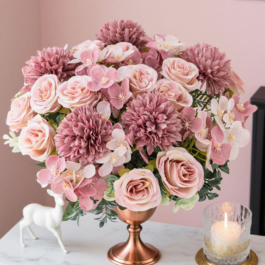 1/4pcs Artificial Flower Rose  - Flower Girl Basket avis et prix