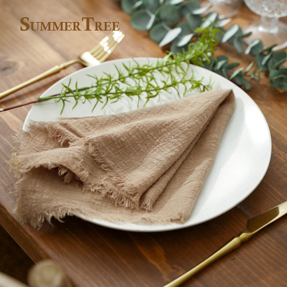 12pcs Retro Napkins 42x42cm Ru - Wedding Supply Rentals avis et prix