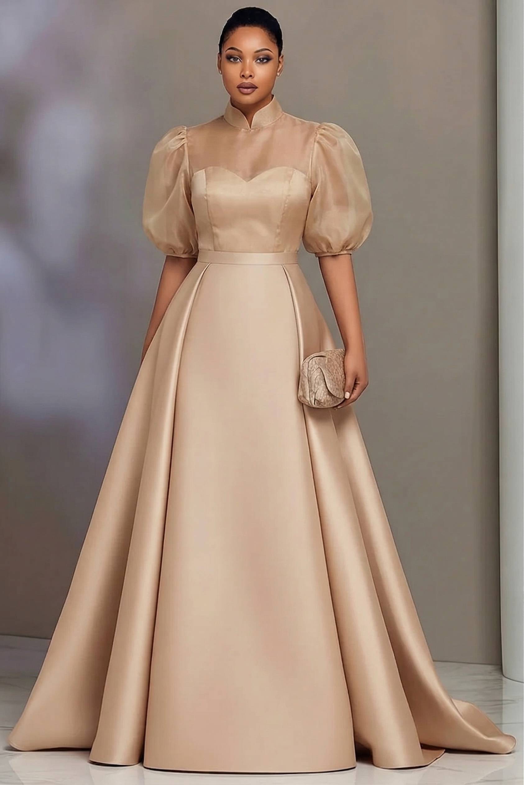 Plus Size Elegant Satin Prom D - Wedding Support avis et prix