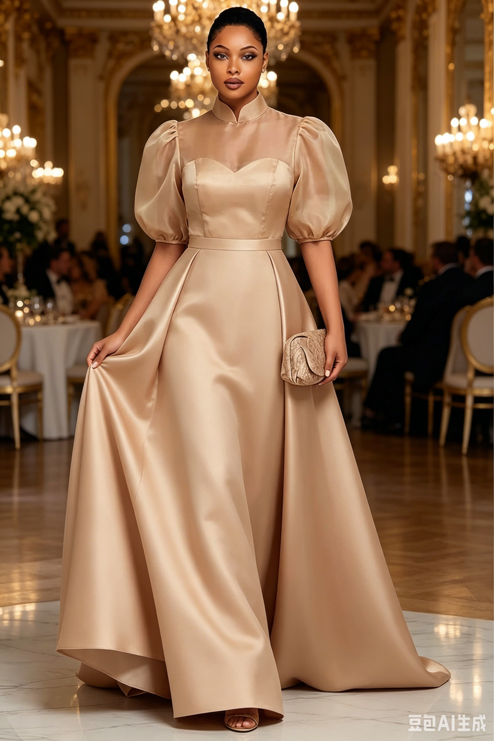 Plus Size Elegant Satin Prom D - Wedding Support avis et prix