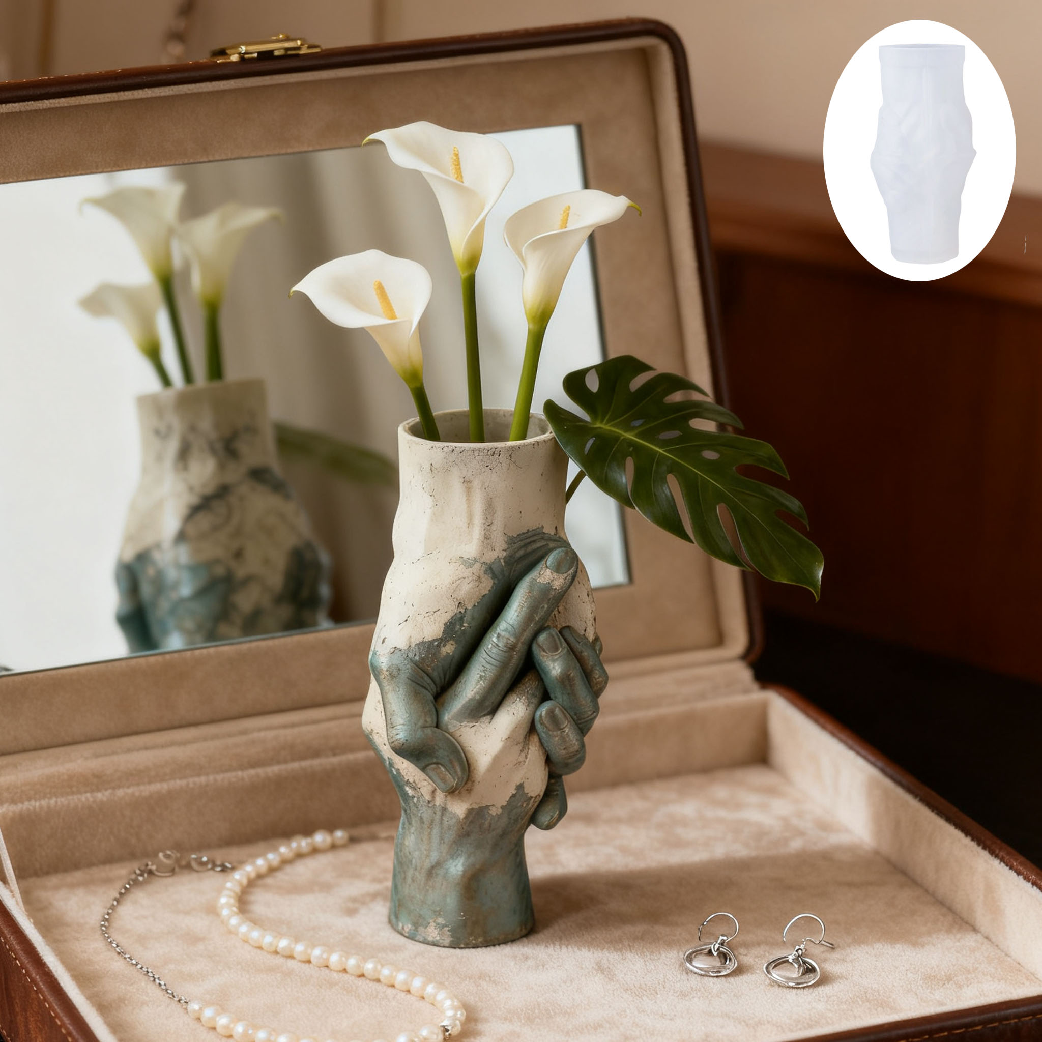 Artistic Hand-in-Hand Vase Sil - Flower Girl Basket avis et prix