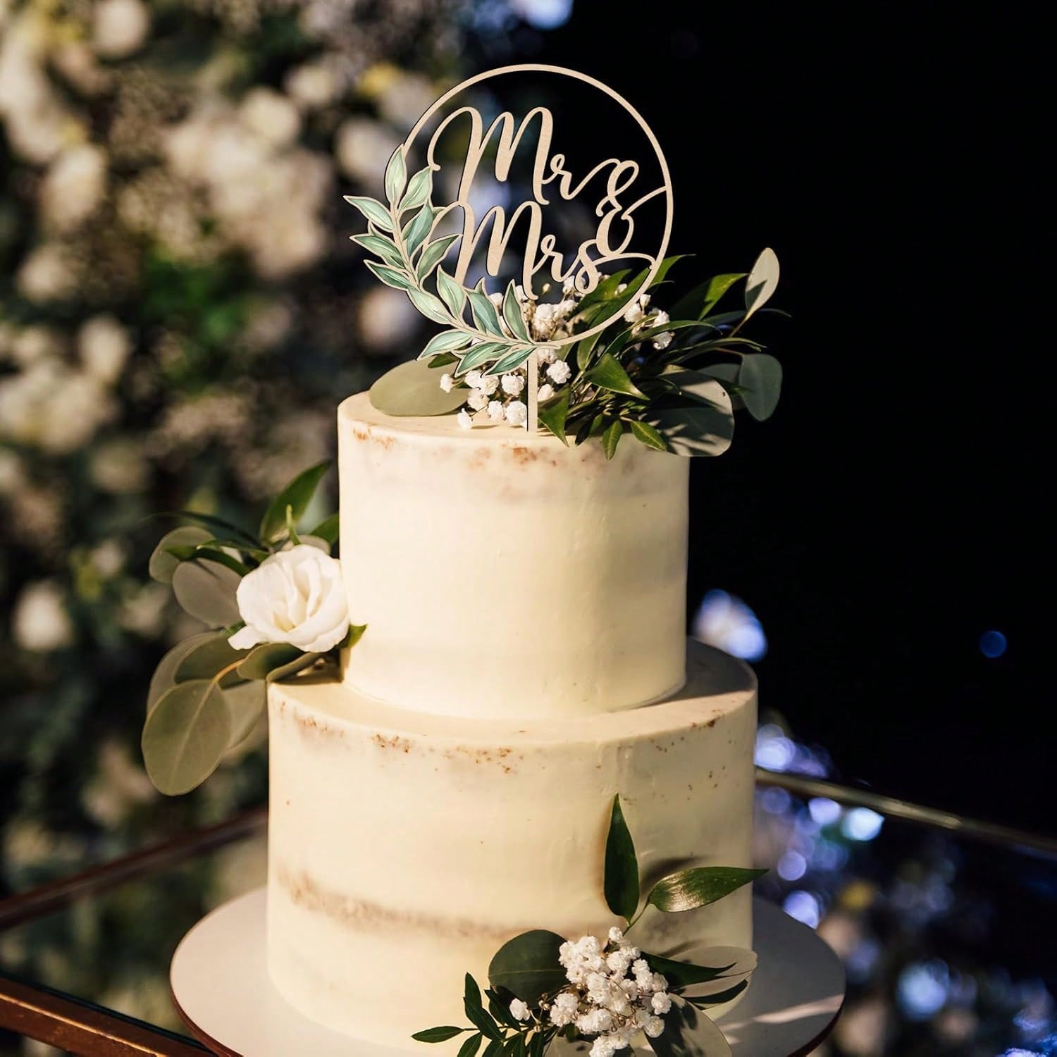 3pcs Wooden Mr & Mrs Cake Topp - Wedding Supply Rentals avis et prix
