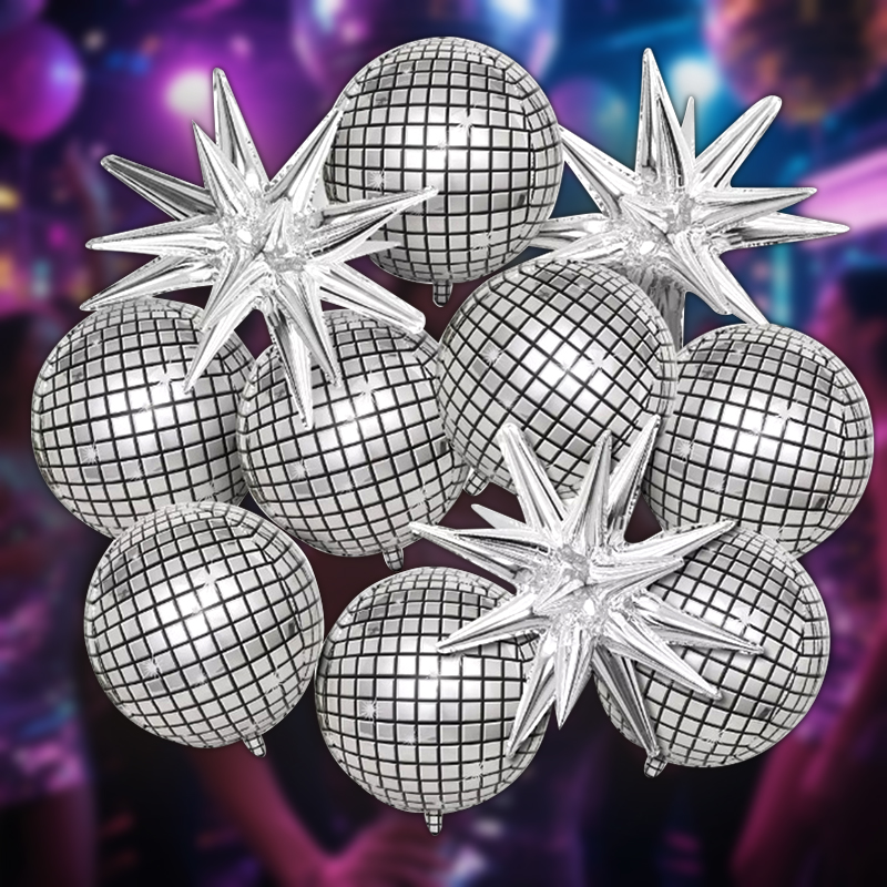 8pcs Silver Disco Explosion St - Supply Wedding Venue avis et prix