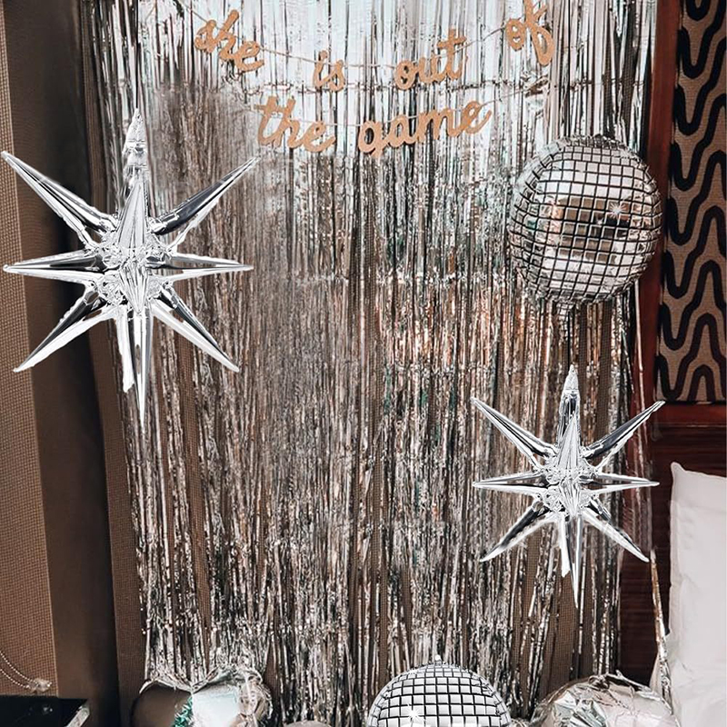 8pcs Silver Disco Explosion St - Supply Wedding Venue avis et prix