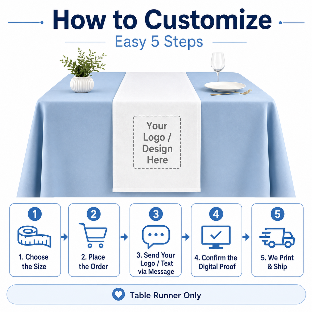 Custom Table Runner  for Outdo - Wedding Supply Vendor avis et prix